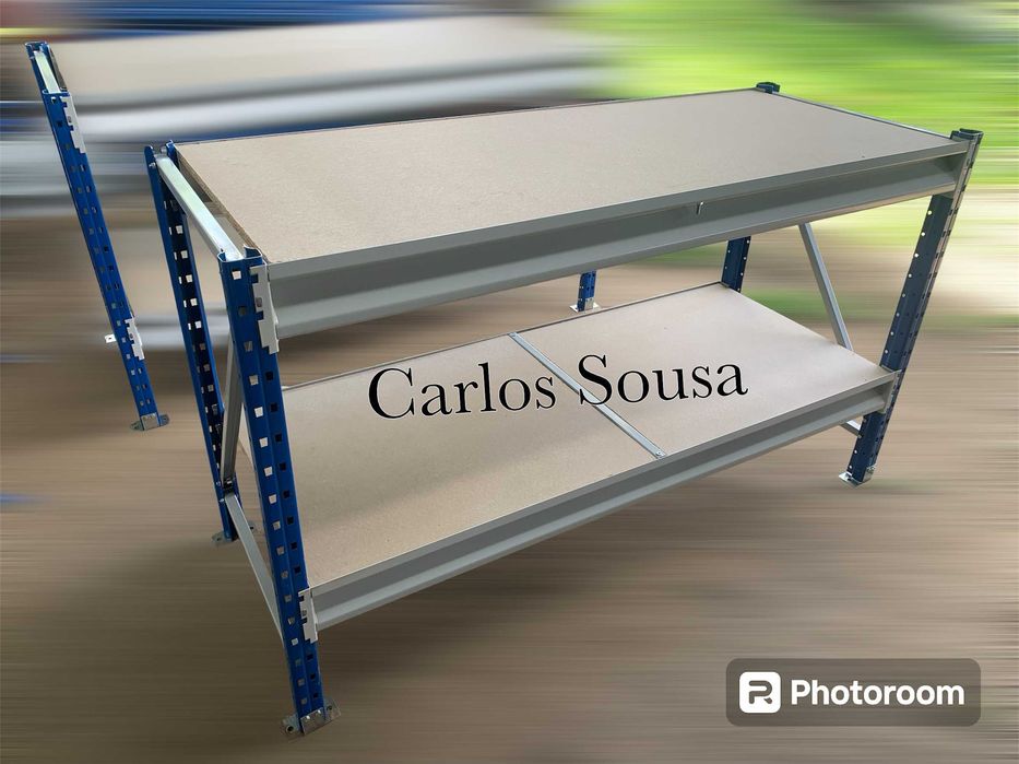 Bancada de trabalho 1500Cx90Ax60P Z100 2 prateleiras com aglomerado.