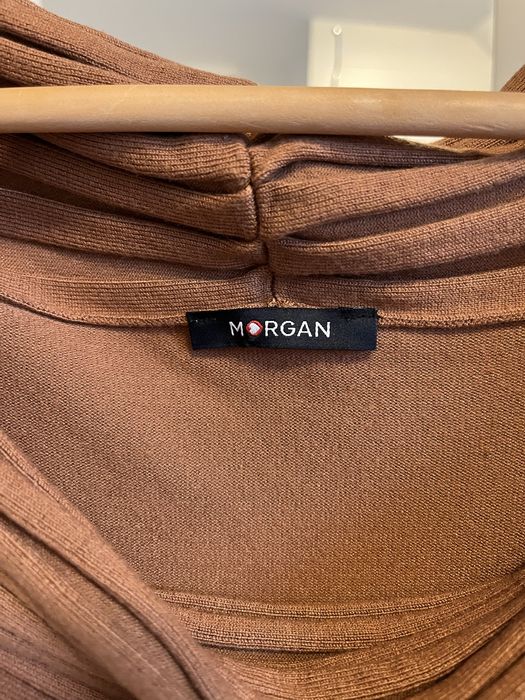 Brązowa sukienka Morgan z dzianiny