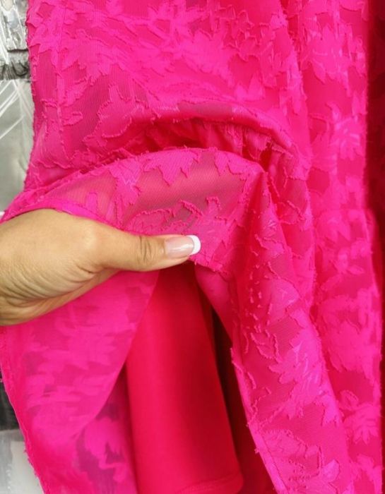 Розовое платье миди Shein, платье цвета фуксии. Размер S, 44.