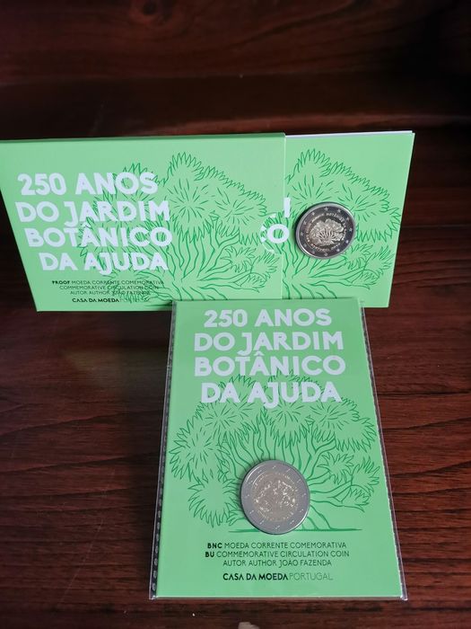 Conjunto 2 moedas Proof + BNC - Jardim Botânico da ajuda