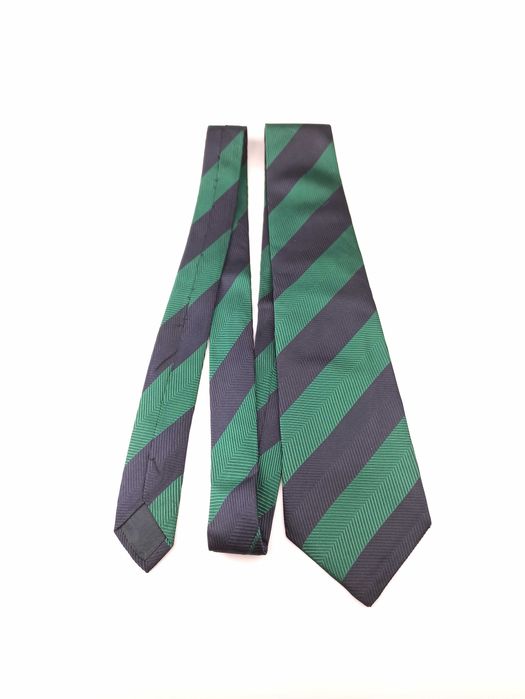 Riorgio Redaelli granatowy jedwabny krawat w paski regimental sap85