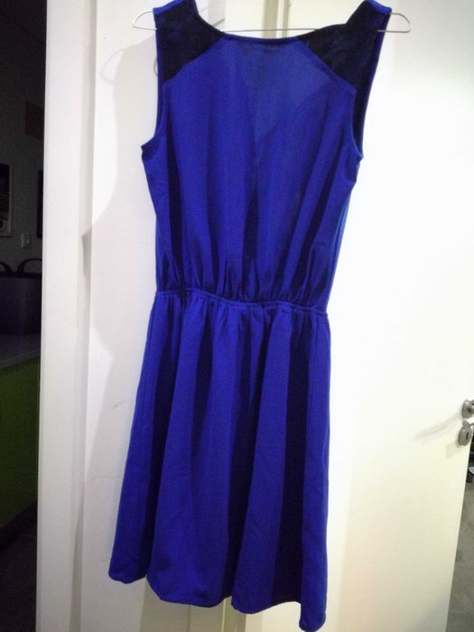 Vestido azulão com renda novo