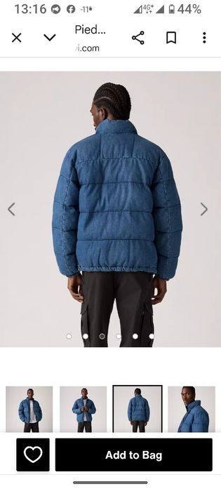 Куртка-пуховик чоловіча фірми Levi's з США