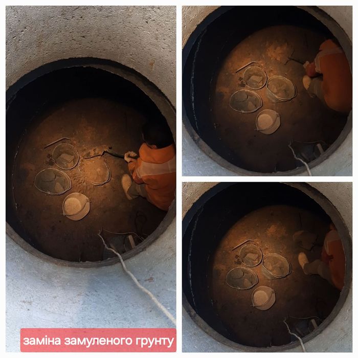 Мулосос, викачка вигрібних ям від мулу, асенізатор, илосос