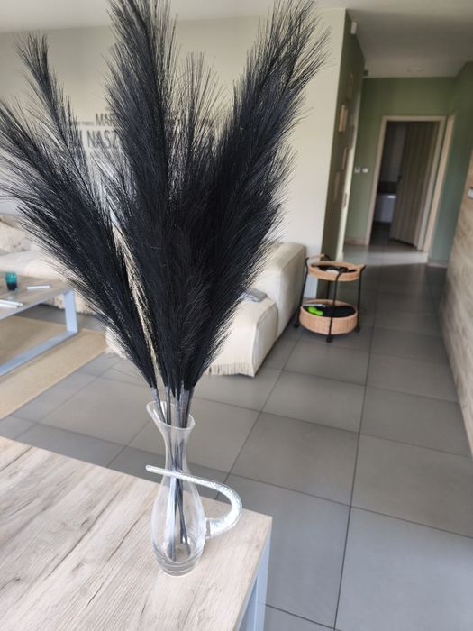 Czarne pióra 6 szt dekoracja 95cm