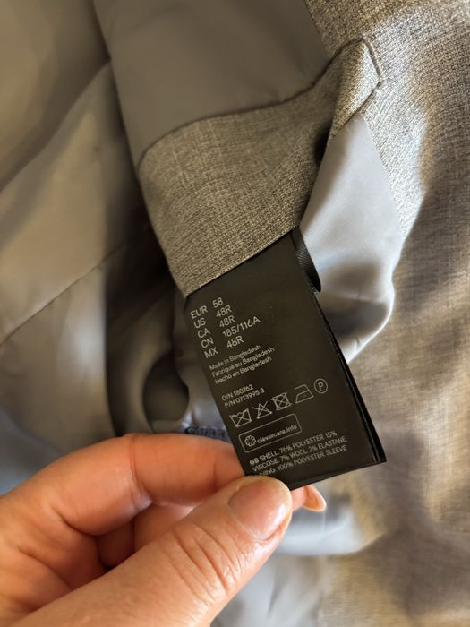 Szara meska marynarka uniwersalna h&m