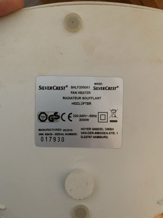 Aquecedor eletrico tioo secador de cabelo