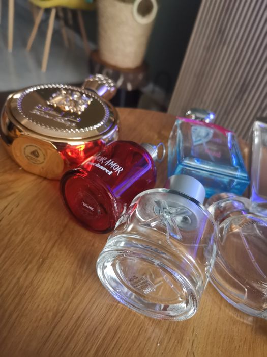 Flakony po perfumach arabskie olympea mex Avon moschino  cacharel amor