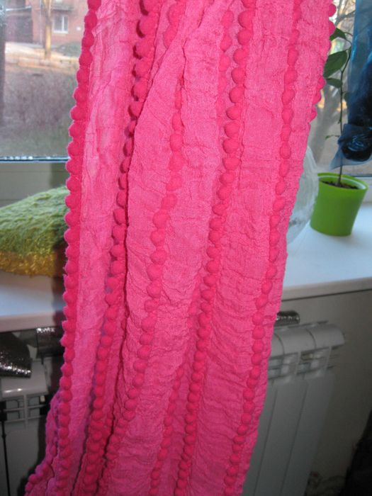 шарф хомут очень розовый