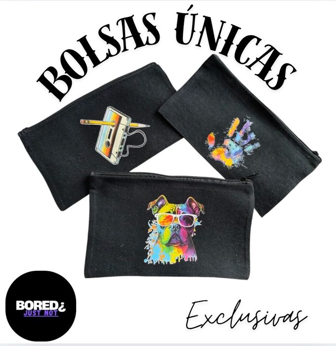 Bolsa tipo estojo exclusivas Bored¿Justnot