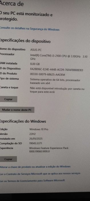 Computador ASUS I3