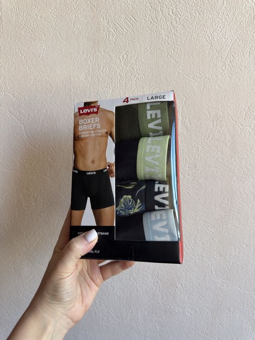 Чоловічі труси боксери Levi’s Cotton Stretch 4 pack Boxer Brief