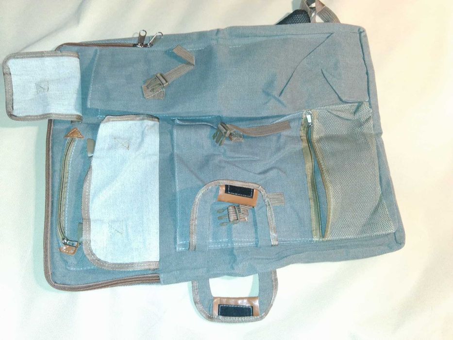 O100 Plecak Torba Na Laptopa Dokumenty Organizer Wielofunkcyjny Szary