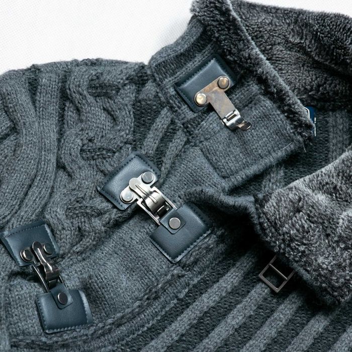 Avant Garde sweter z zapięciami z golfem L/XL slim