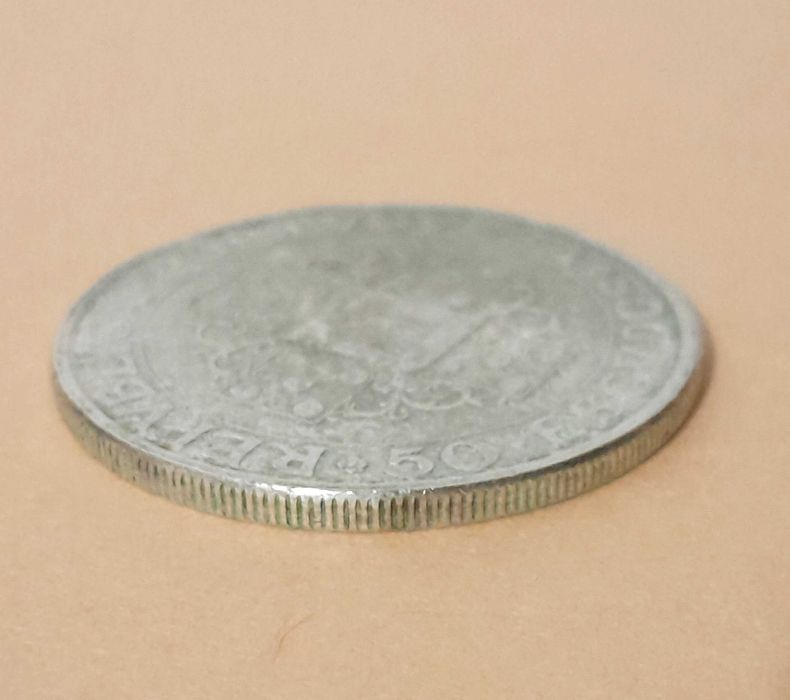 Moeda de prata de 50 escudos IV Centenário de "Os Lusíadas" - 1972