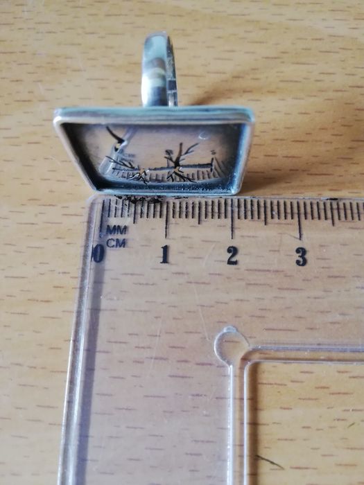 Pierścionek drzewko srebro oksydowane pr. 925