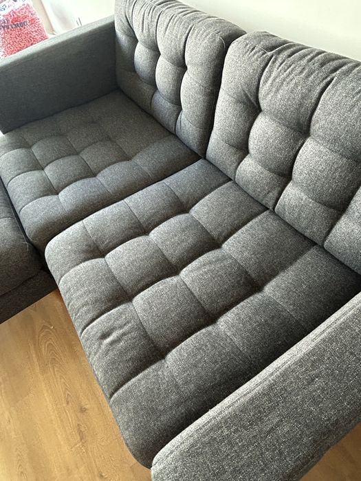 Sofá IKEA 2 lugares +repousa pés, COMO NOVO