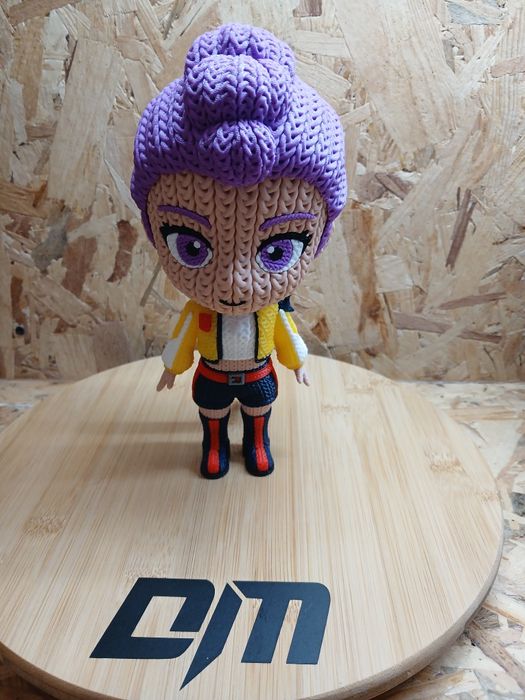 Bonecas Huntrix 3D estilo crochet