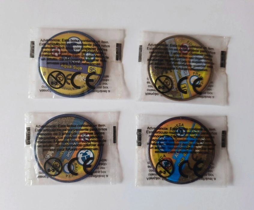 Tazos pokemon metal selados