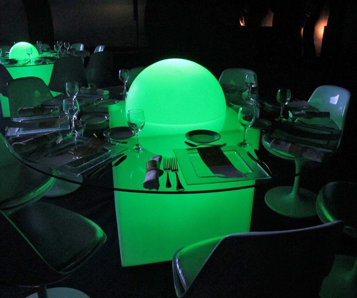 Mesa plastico com luz