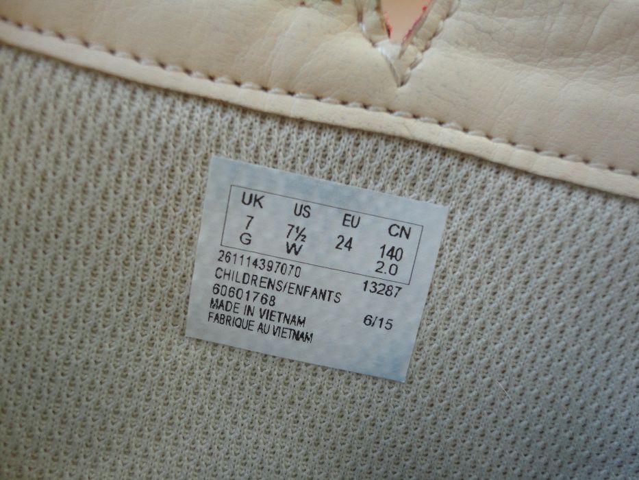 Сапоги деми Clarks, р. 7 G (наш 24)-ст. 15см.