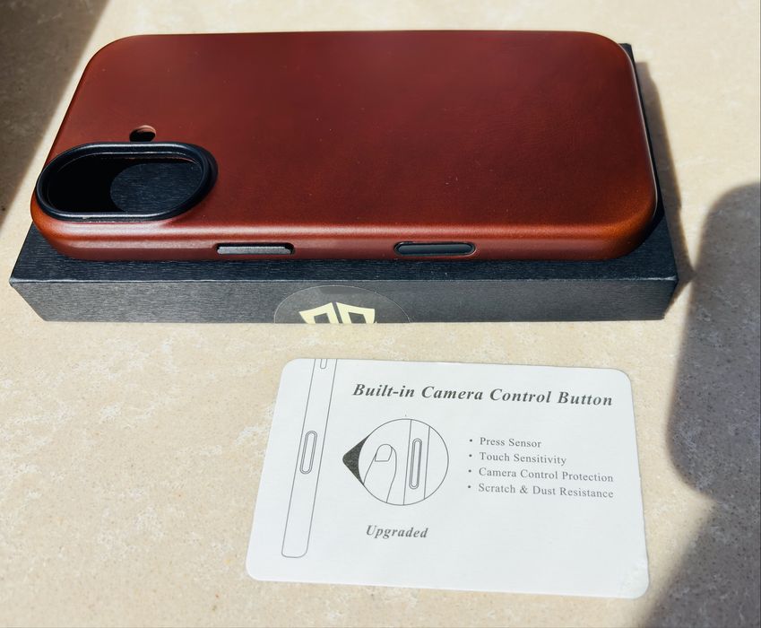 Etui leather case Apple iPhone 17 , skóra naturalna Shieldon