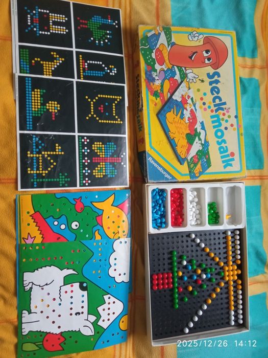 Игры Монополия ,Мемо динозавры, Rummikub, Steck mosaic