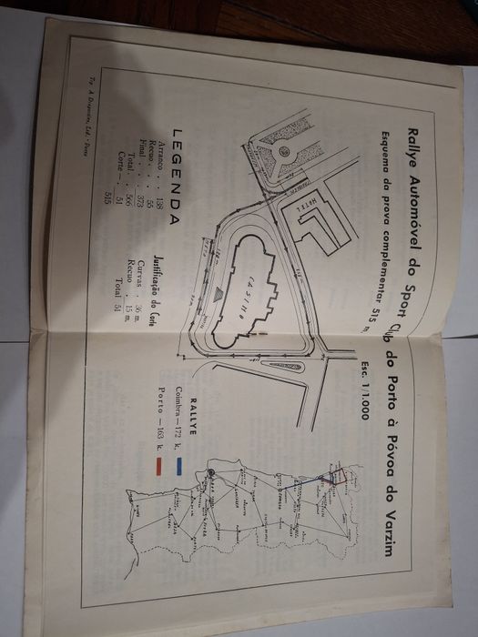 Programa Rallye 1949 Póvoa Varzim