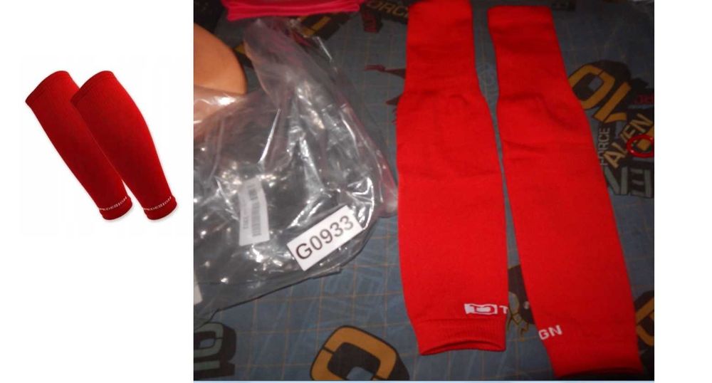 Wyprzedaż->G0933 Getry piłkarskie Tapedesign czerwony r. 40
