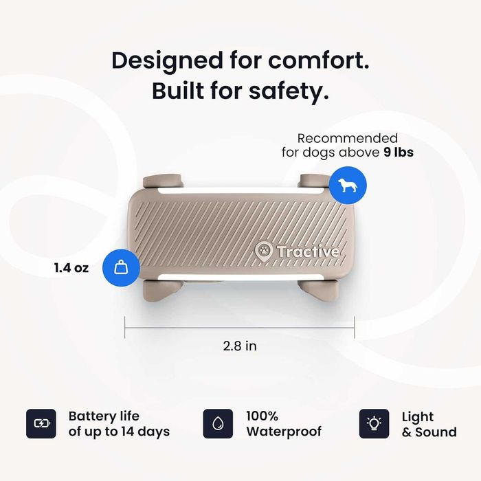 GPS трекер для собак Tractive Smart Dog Tracker (2025 Edition) Brown