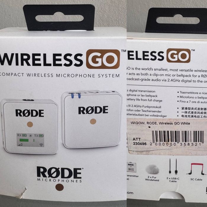 Мікрофон бездротовий RODE Wireless GO White оригінал комплект