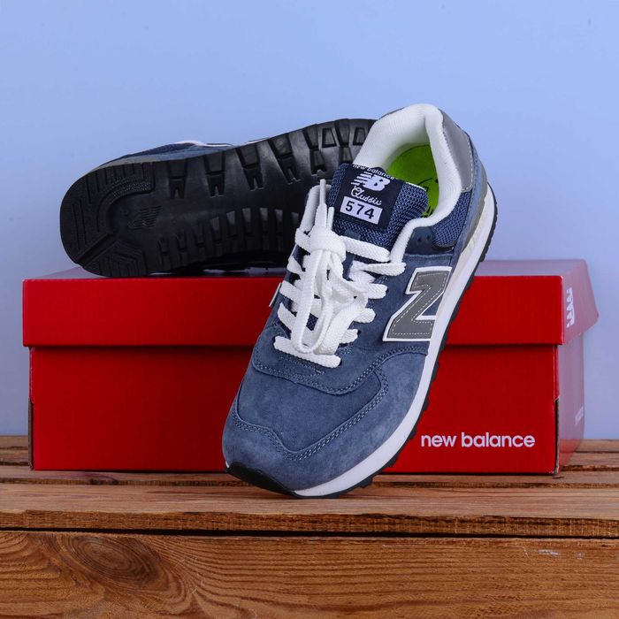 (2346) Кросівки New Balance 574 сині з сірою N (36-41)