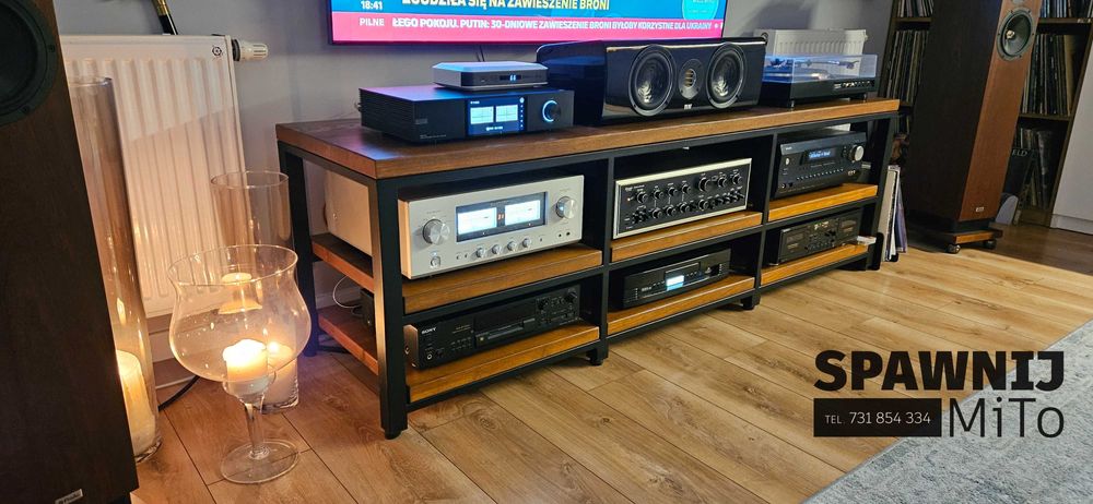 Szafka Rtv stolik audio Hi-fi półka pod telewizor regał na wymiar Loft