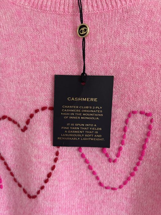 Sweter 100% kaszmir Charter Club rozmiar L