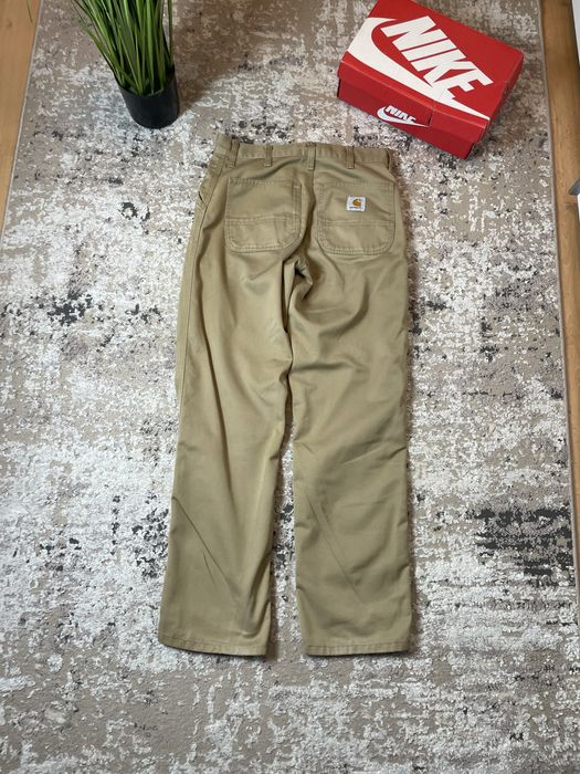 Spodnie materialowe cargo bezowe carhartt baggy vintage W28L32