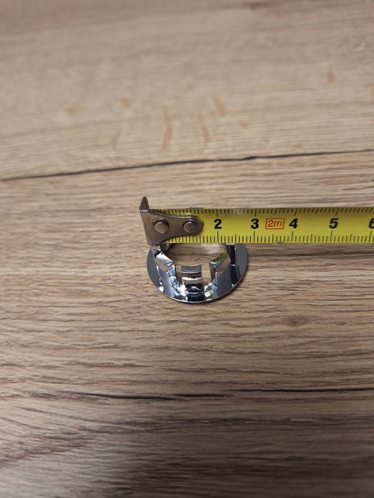 Rozetka umywalkowa 25mm, pierścień ozdobny do umywalki srebrny