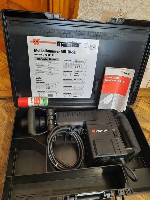 Стан нового!!Відбійний молоток Wurth MH 10-SE,1500вт,16.8дж