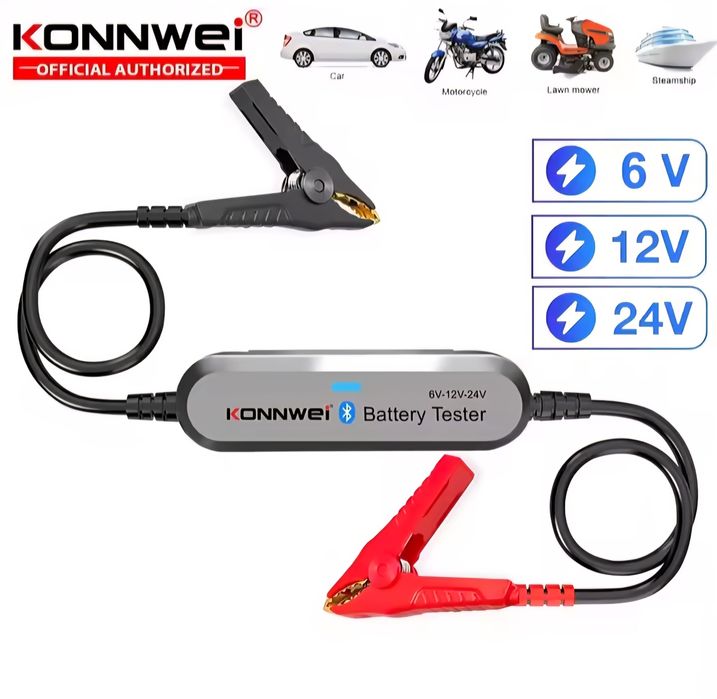 Тестер автомобильного аккумулятора KONNWEI BK200 6V 12V 24V