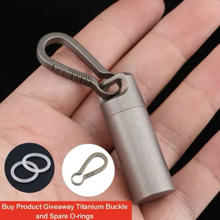 EDC ‼️ Інструмент зберігання з титану. Герметична капсула, середня