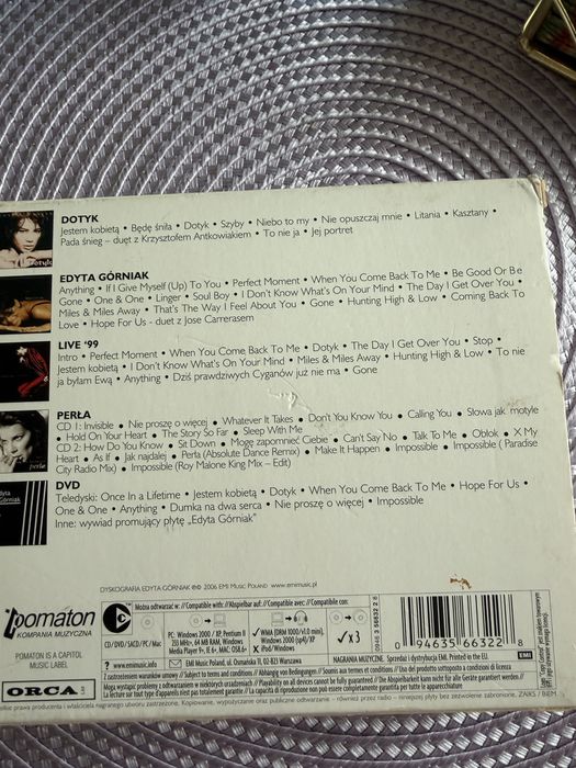 Edyta Gorniak - Dyskografia - 5 CD + 1 DVD