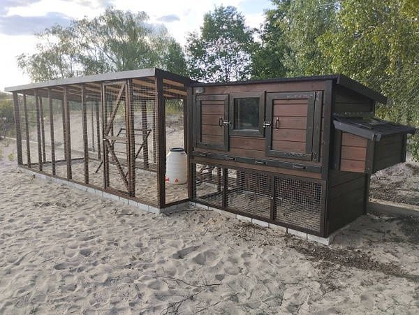 МІНІ-КУРНИК 7-10 курей | Стильний Компактний Теплий 3-10 кур з вольєро