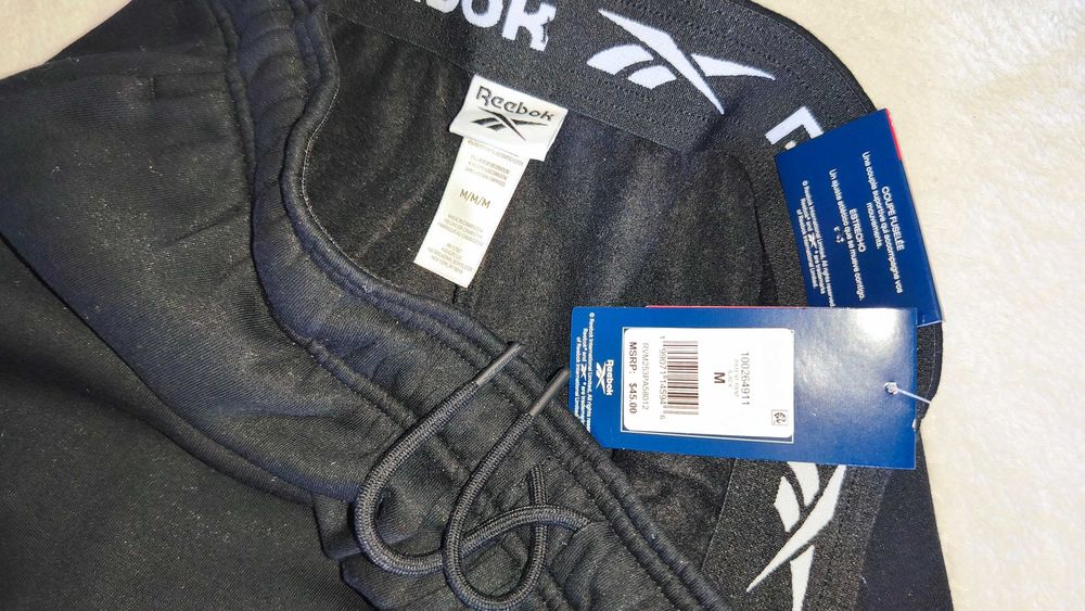 Штани Reebok M,L флісові теплі оригінал з США брюки спортивні