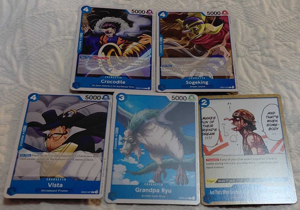 lote de 34 cartas one piece tcg eb02