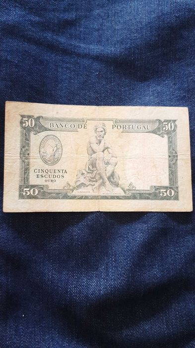 Nota 50 escudos 1953 - Fontes Pereira de Melo