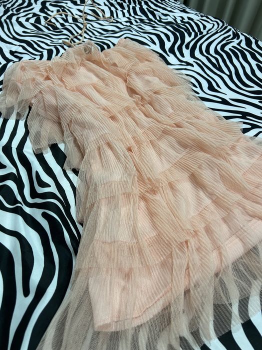 Mini vestido de tule rosa velho