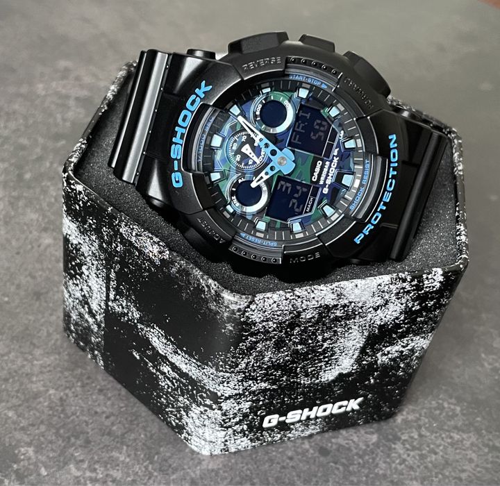 Годинник чоловічий Casio G-Shock GA-100CB-1A новий оригінал камуфляж