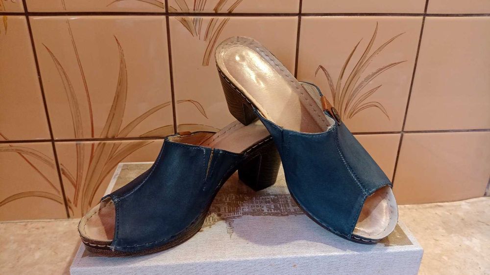 Klapki skórzane Gepard 37(23,5)