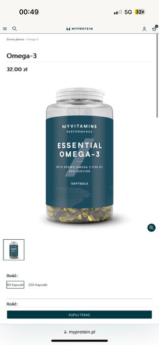 Myprotein essential omega 3, 90 kapsulek