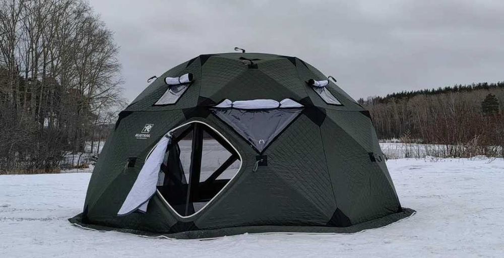 Ocieplany namiot panoramiczny + cichy autonomiczny ogrzewacz diesla