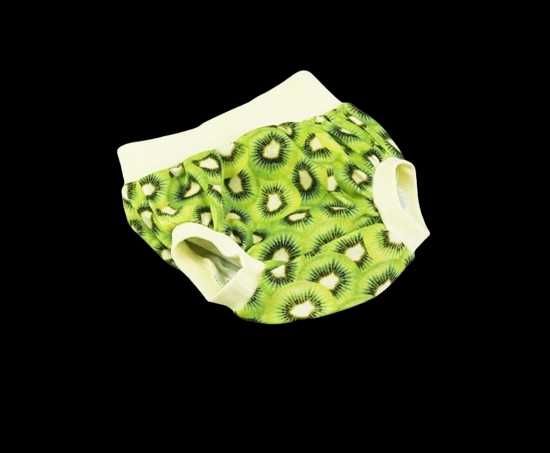 Majteczki, bloomers niemowlęcy kiwi na plażę Mrofi, bawełna, r. 74/80